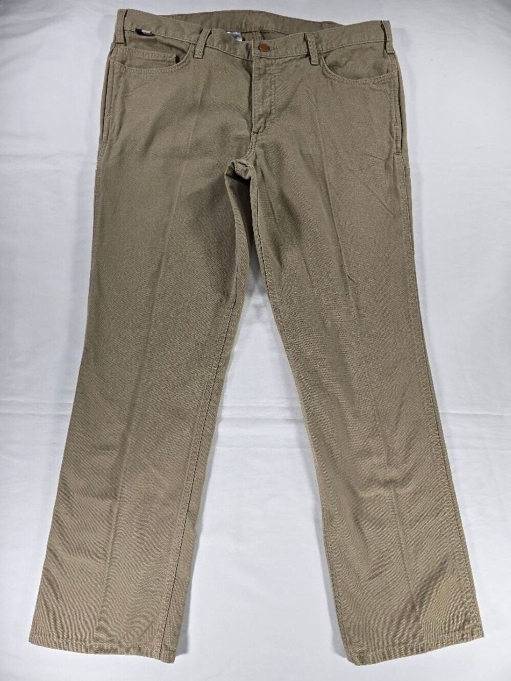 Carhartt FR Pants Womens 18 Regular Original Fit Canvas Beige Stetch Workwear